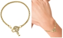 EFFY Collection EFFY&reg; Diamond Lock & Key Statement Bracelet (1/4 ct. t.w.) in 14k Gold